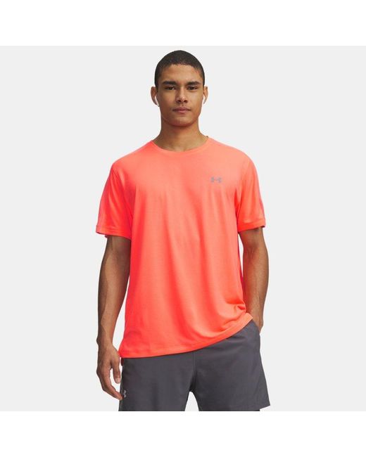 Under Armour Red Velociti Reflect Short Sleeve Electric Tangerine Reflective for men