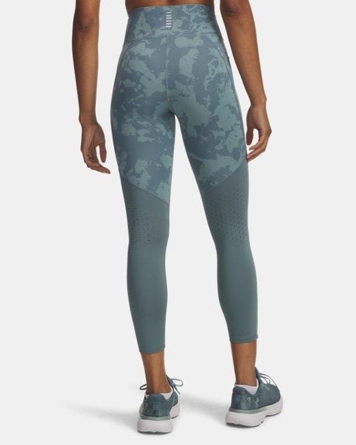 Mallas Tobilleras Con Estampado Launch Para Mujer Jasper Reflectante Under Armour de color Blue