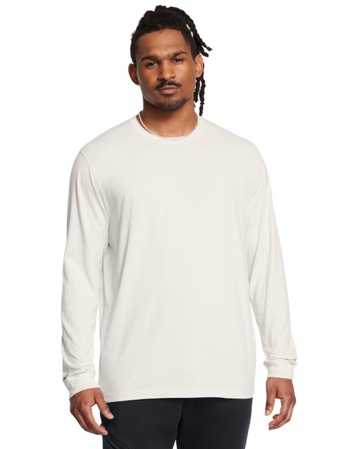 Under Armour White Ua Icon Charged Cotton® Long Sleeve for men