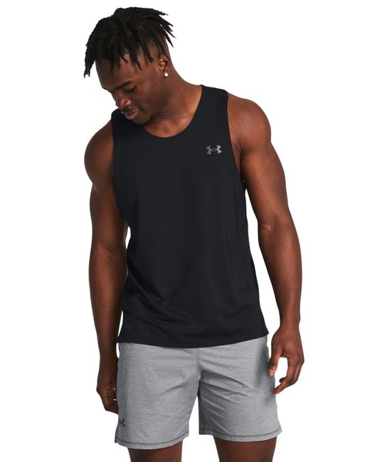 Camiseta sin mangas launch elite Under Armour de hombre de color Black