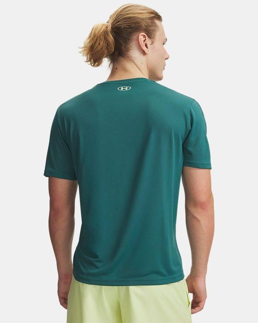 Under Armour Green Tech Taping Short Sleeve Rack Rack Fade for men