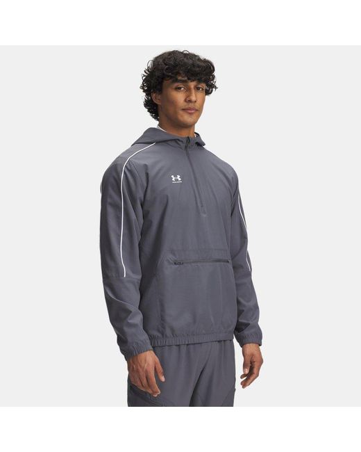 Under Armour Gray Challenger Warmup Jacket Castlerock for men