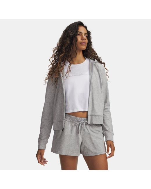 Under Armour Gray Sport Terry Full Zip Mod Light Heather