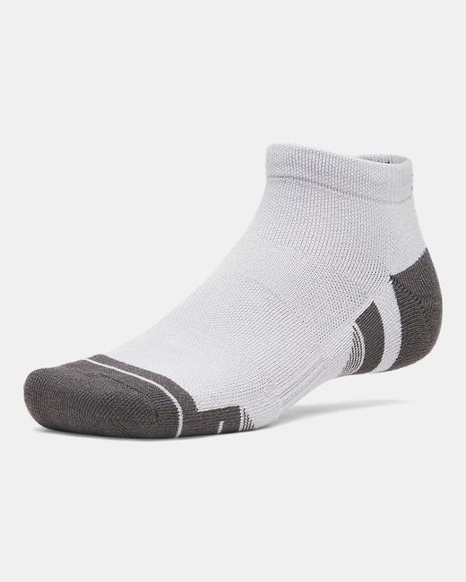 Under Armour Gray Performance Tech 6-Pack Low Socks Mod Mod Jet