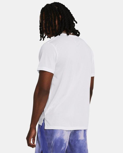 Under Armour White Launch Short Sleeve Reflective for men