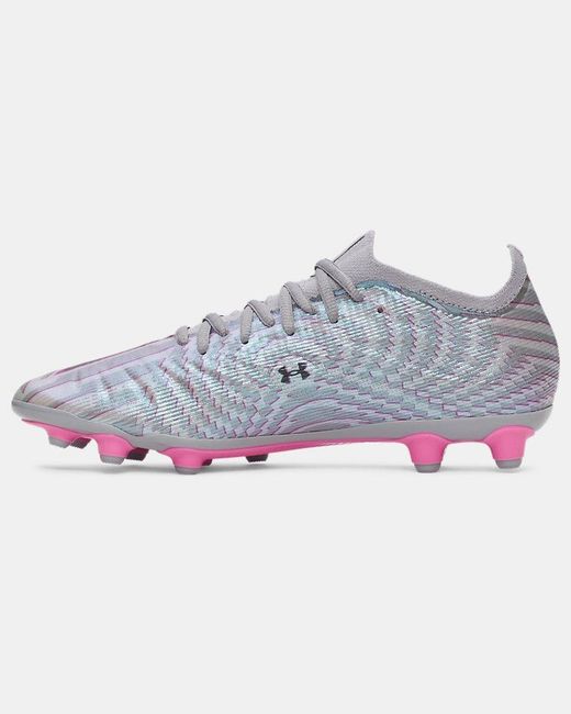 Under Armour Gray Shadow Pro 4 Ag Soccer Cleats Steel Metallic