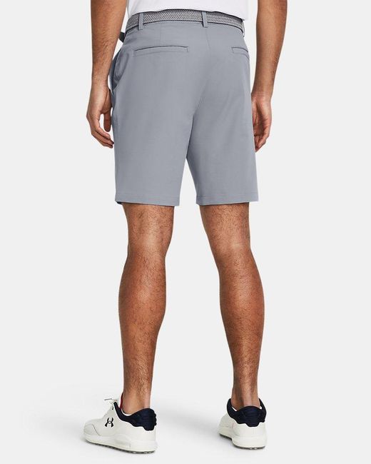 Under Armour Blue Matchplay Tapered 9" Shorts Steel Steel for men
