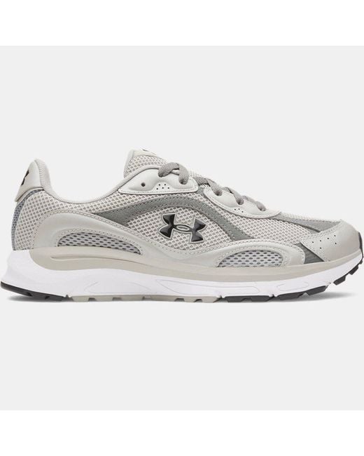 Under Armour Gray Tech Runner Shoes Titanium Clay for men
