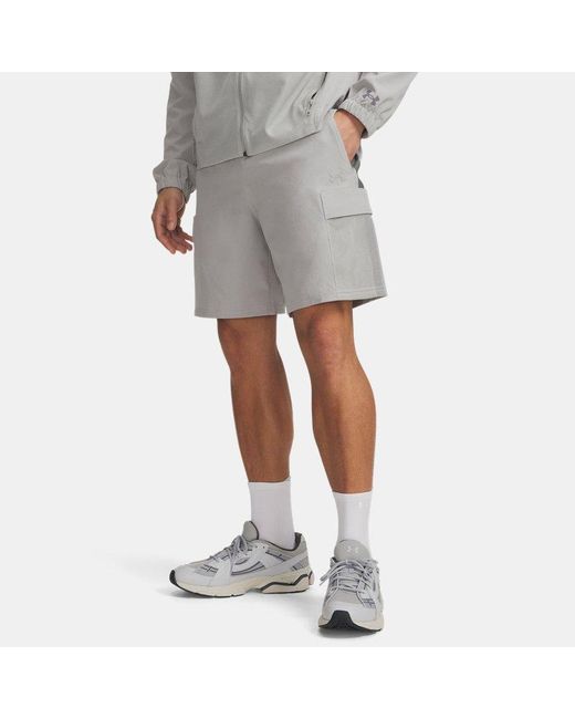 Under Armour Gray Unstoppable Airvent Shorts Titanium Titanium for men