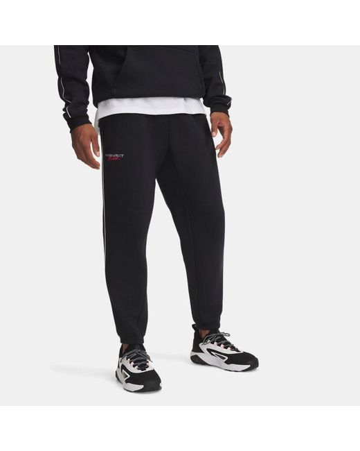 Under Armour Project Rock Icon Fleece-Jogginghose Für Herren Racer Rot Weiß in Black für Herren