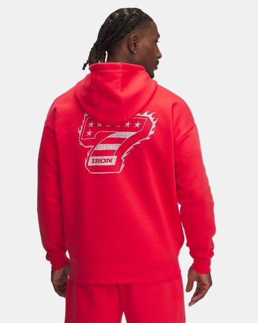 Under Armour Project Rock Icon Fleece
Oberteil Mit Durchgehendem Zip Für Herren Lava Weiß in Red für Herren