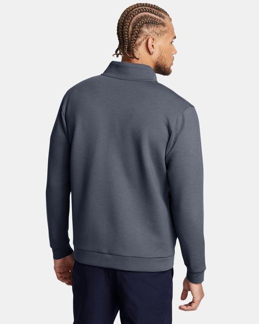 Under Armour Blue Drive Midlayer Pullover Downpour Gravel for men