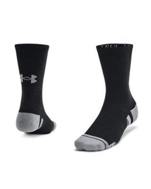 Under Armour Black Performance Tech 3-Pack Crew Socks Jet