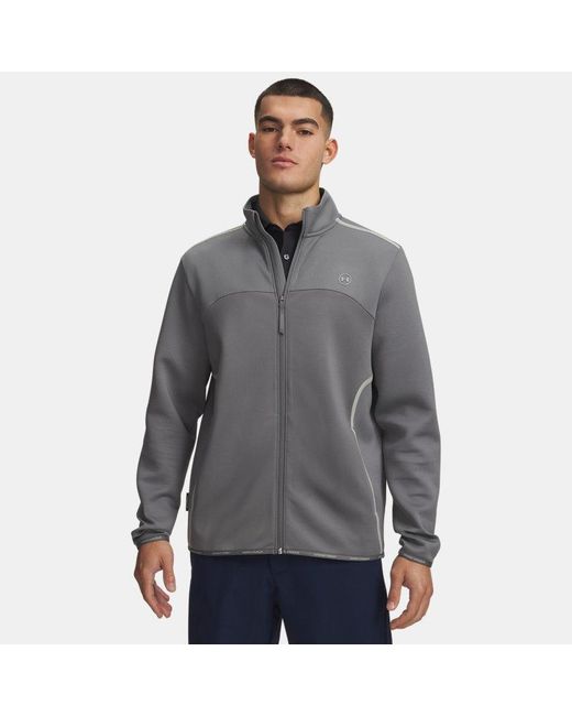 Under Armour Gray Drive Midlayer Full Zip Clay Titanium for men