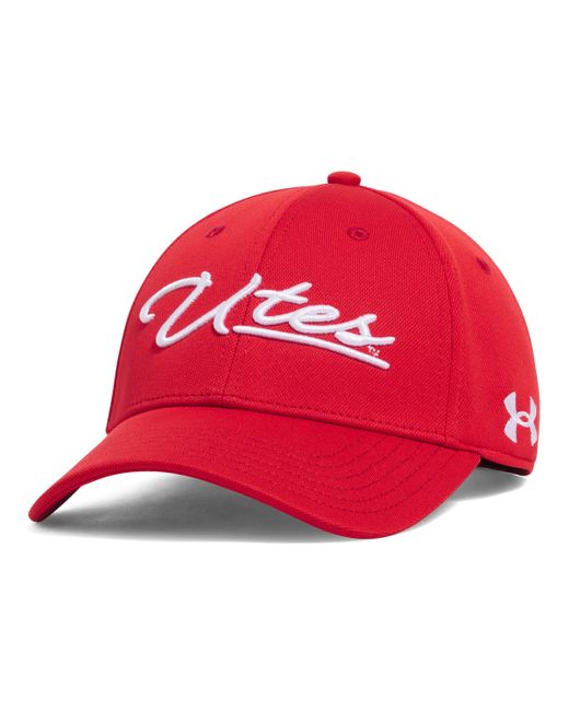 Under Armour Red Ua Blitzing 3.0 Collegiate Adjustable Cap
