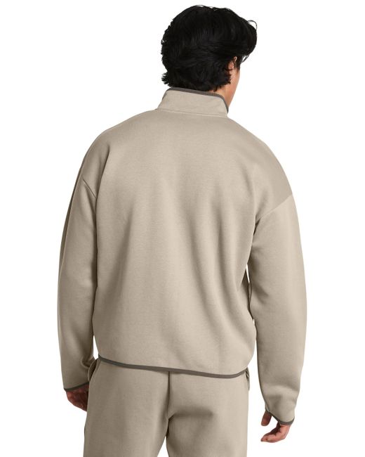 Under Armour Gray Project Rock Essential Fleece Full-zip for men