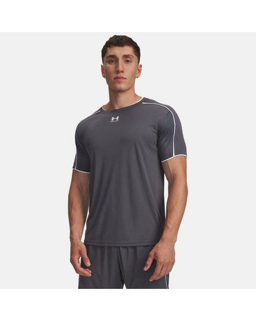Under Armour Gray Challenger Train Short Sleeve Castlerock for men
