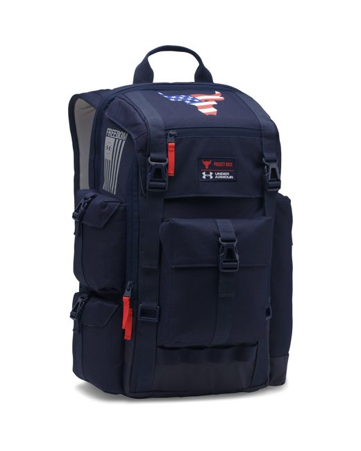 Under Armour Blue Ua X Project Rock Freedom Regiment Backpack for men