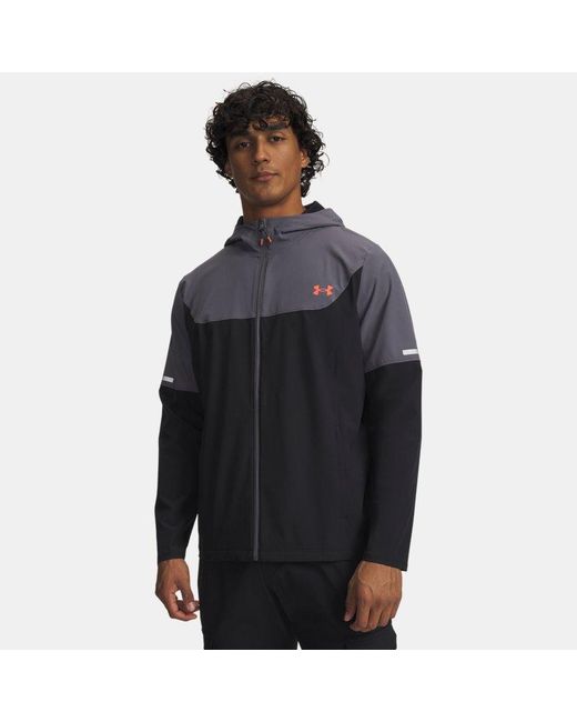 Under Armour Black Tech Utility Woven Jacket Castlerock Venom for men