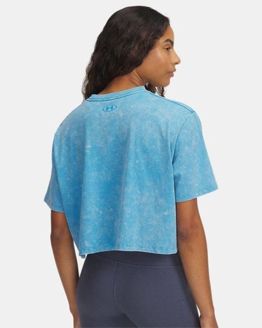Maglia A Maniche Corte Rival Wash Da Donna Ether Nero Ether di Under Armour in Blue