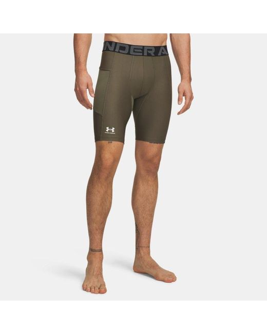 Under Armour Green Heatgear Pocket 9" Shorts Marine Od for men
