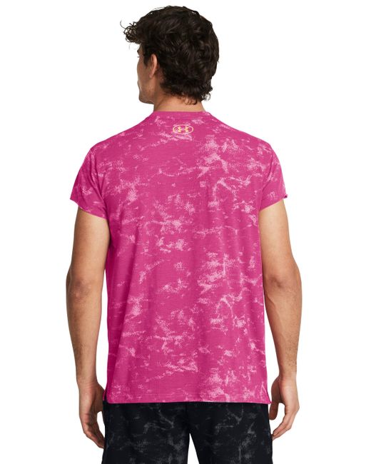 Under Armour Project rock raise hell t-shirt mit flügelärmeln für astro in Pink für Herren