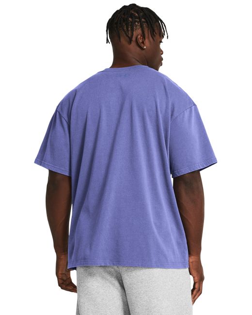 Tee-shirt à manches courtes oversize heavyweigh Under Armour pour homme en coloris Blue