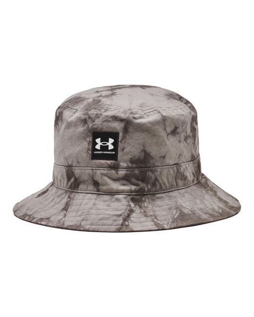 Under Armour Gray Branded Bucket Hat for men