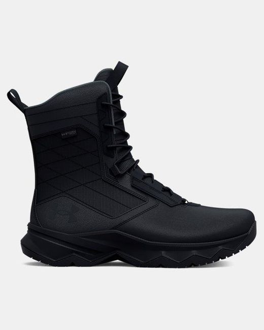 Under Armour Leather Ua Stellar G2 Waterproof Tactical Boots in Black