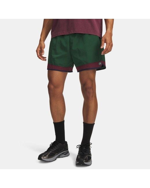 Under Armour Green Ua Icon Woven Track Shorts for men