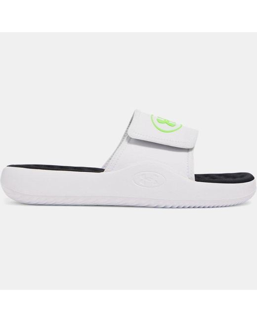Under Armour White Ua Ignite Pro 8 Sl Sandal for men