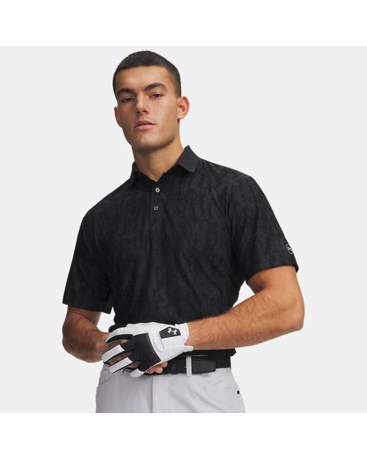 Under Armour Black Armourdry Jacq Rd Polo Anthracite Halo for men