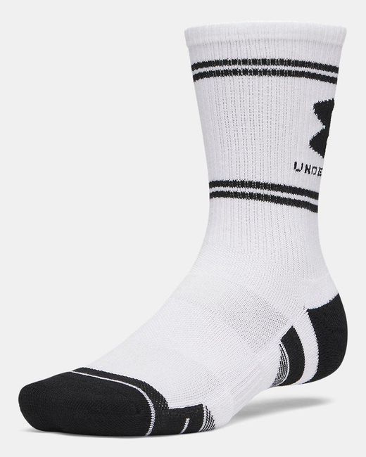 Under Armour White Ua Performance Tech 3-pack Crew Socks