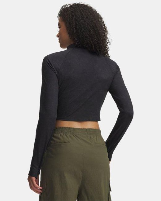 Under Armour Meridian Longsleeve Voor Met Suède-Effect Zwart Zwart in het Black