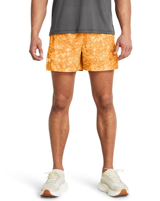 Under Armour Orange Launch 5" Shorts for men