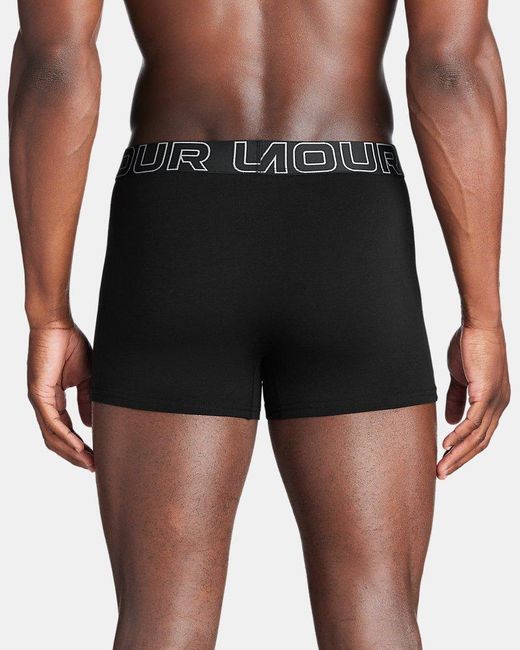 Under Armour Black Ua Performance Cotton 3" 3-pack Boxerjock for men