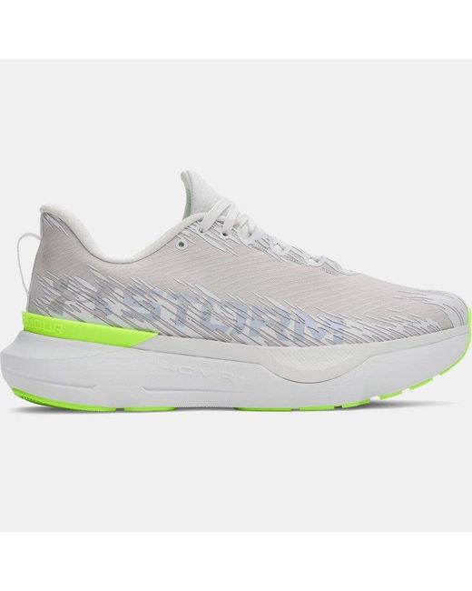 Under Armour Uniseks Hardloopschoenen Infinite Pro 2 Storm Distant Grijs Mod Grijs Hyper Groente in het Gray
