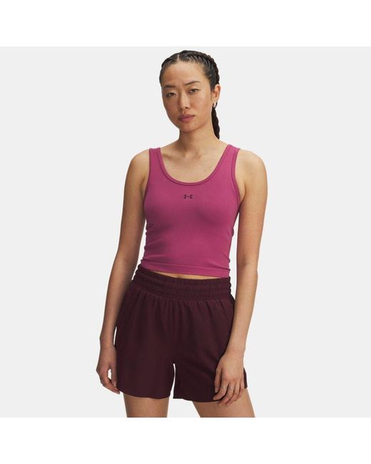 Under Armour Purple Vanish Seamless Tank Fuchsia Dusk Dark Dark