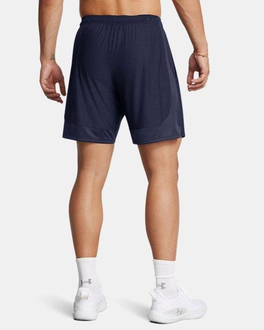 Under Armour Blue Tech Vent 7" Shorts Midnight / Midnight for men