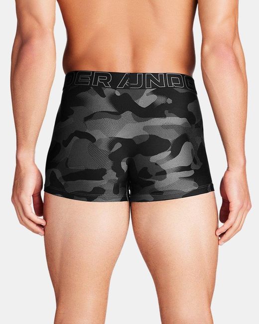 Under Armour Gray Performance Tech Printed 3" Boxerjock Castlerock for men