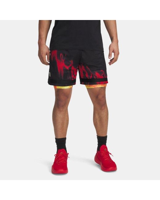 Under Armour Curry Statement Shorts Für Herren Fire in Red für Herren