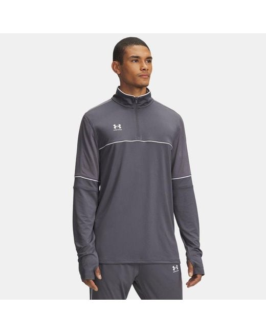 Under Armour Gray Challenger Training ¼ Zip Castlerock for men