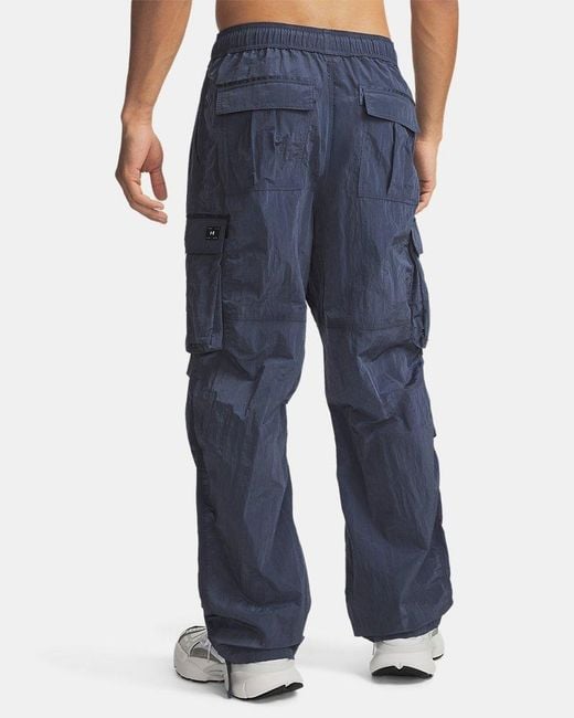 Under Armour Blue Sport Utility Woven Pants Downpour for men
