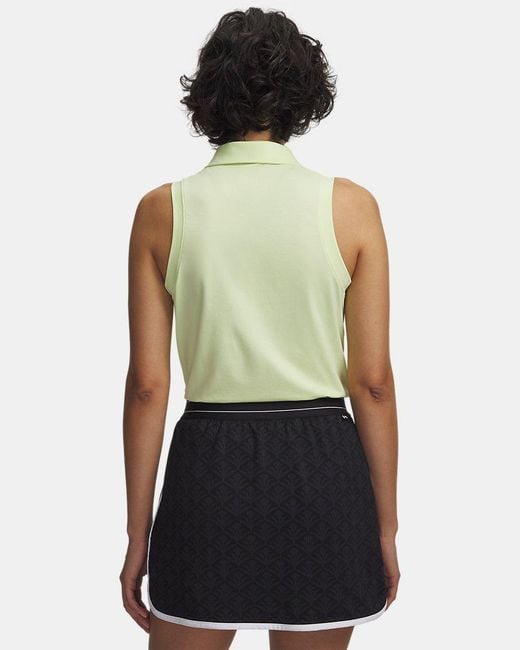 Under Armour Green Armourdry Sleeveless Polo Fade Fade
