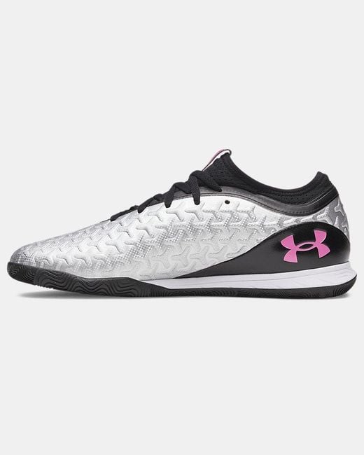Under Armour Black Magnetico Select 6 Indoor Soccer Shoes Metallic Frenzy