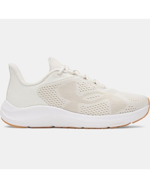 Under Armour White Pursuit 4 Big Logo Running Shoes Summit Summit Khaki Base