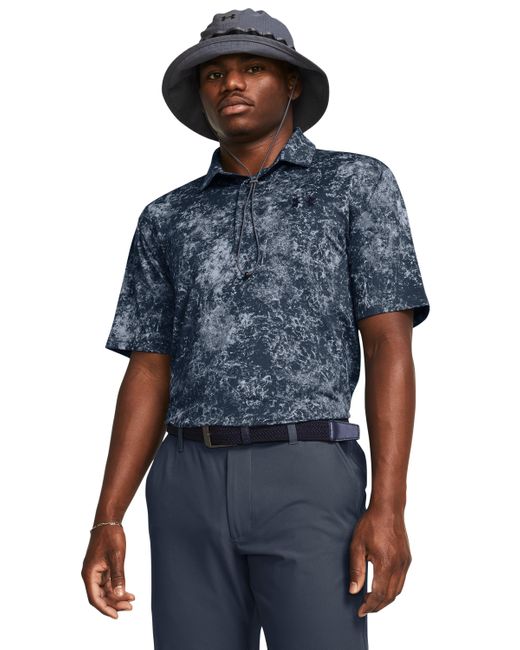 Under Armour Blue Playoff 3.0 Printed Polo for men