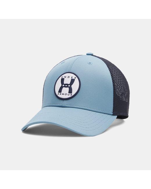 Under Armour Blue Ua Essential Mid Trucker Hat for men