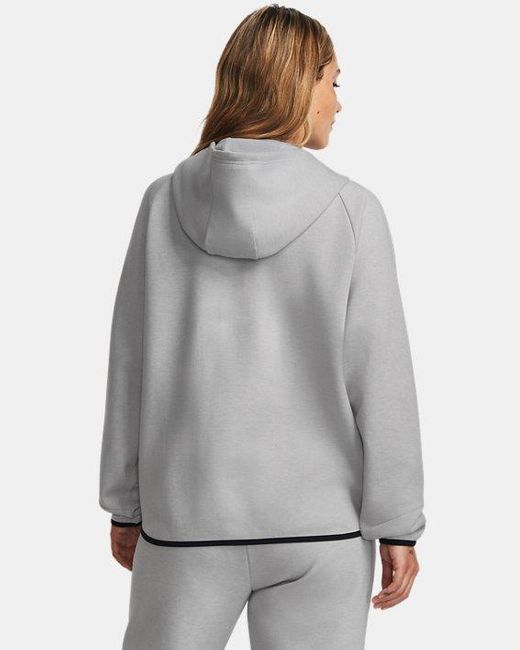 Parte De Arriba Con Cremallera Completa Unstoppable Fleece Para Mujer Mod Negro Under Armour de color Gray