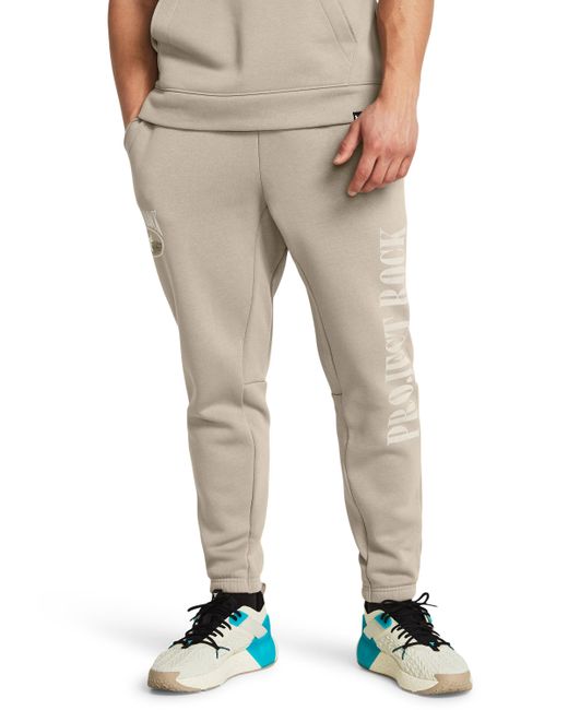 Under Armour Natural Project Rock Essential Fleece joggers for men